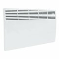 American Imaginations 1500W Rectangle White Convector Heater with Integrated Thermostat Stainless Steel AI-37389